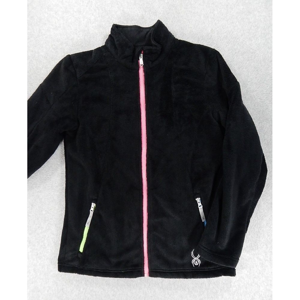Spyder Fleece Fitted Super Soft Jacket (Kids‎ XL) Black